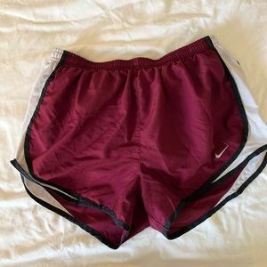 Maroon Nike shorts